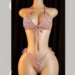 Conjunto de Lancería de Encaje Tirantes Ajustables