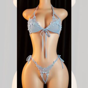 Conjunto de Lancería de Encaje Tirantes Ajustables