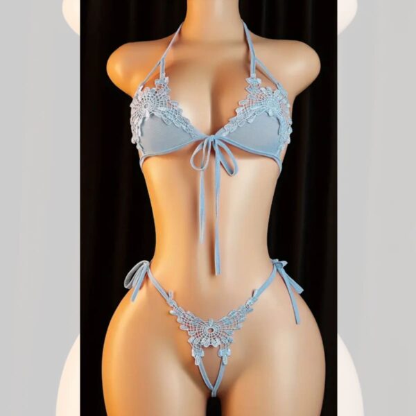 Conjunto de Lancería de Encaje Tirantes Ajustables