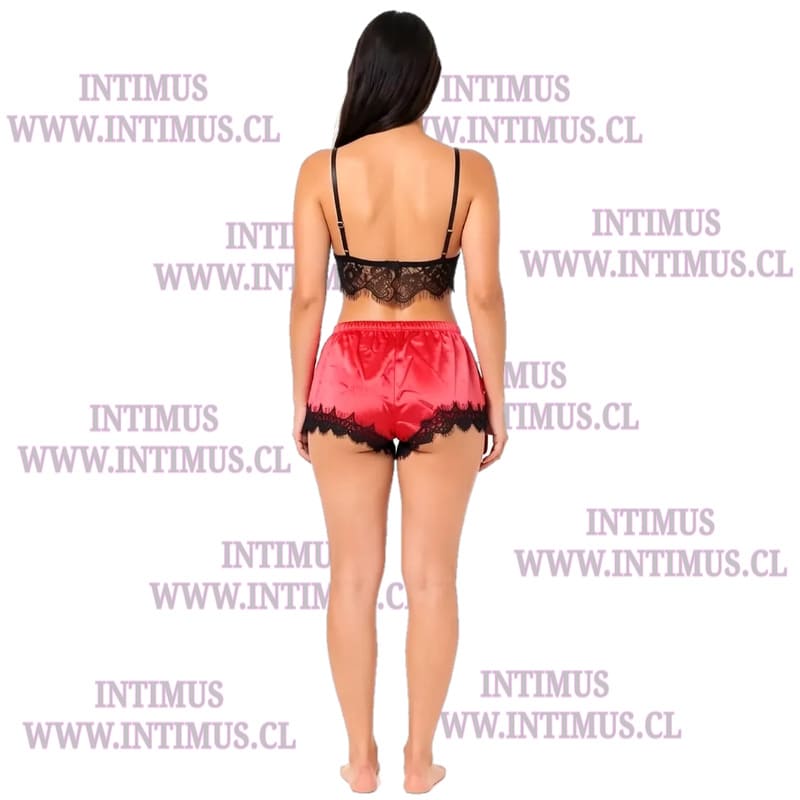 Pijama Babydoll Satín Cómodo Suave - Imagen 4