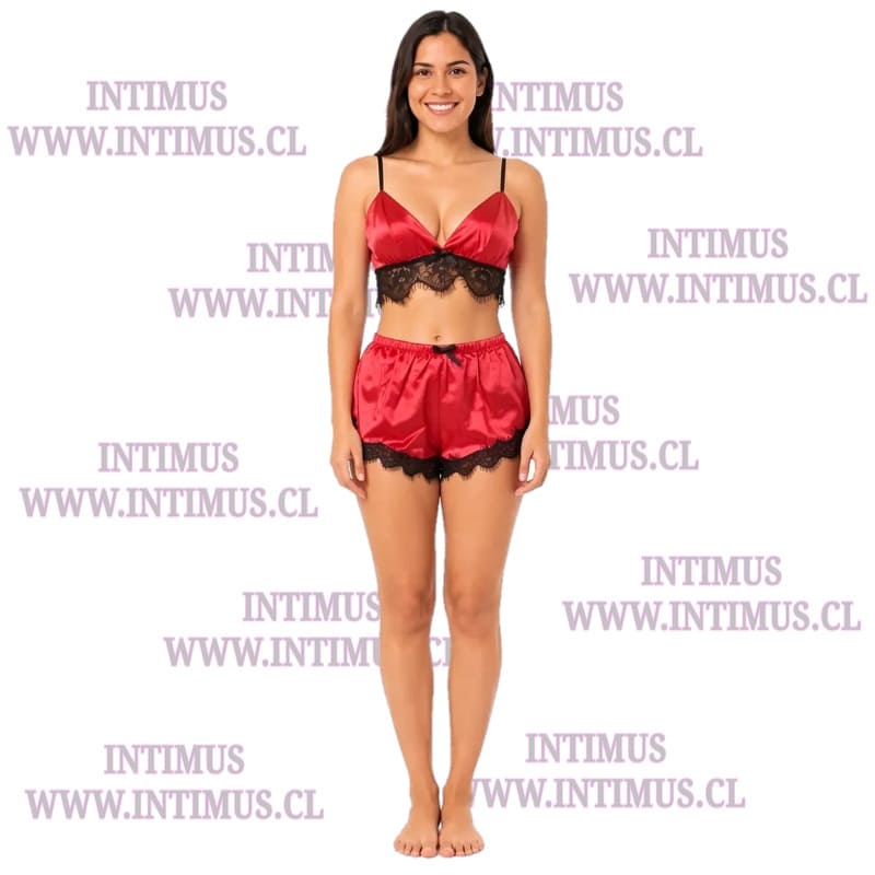 Pijama Babydoll Satín Cómodo Suave - Imagen 2