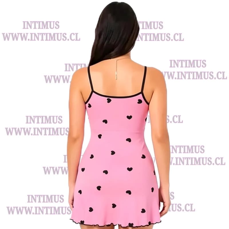 Camisón de Dormir Suave Rosa Estampado - Imagen 2