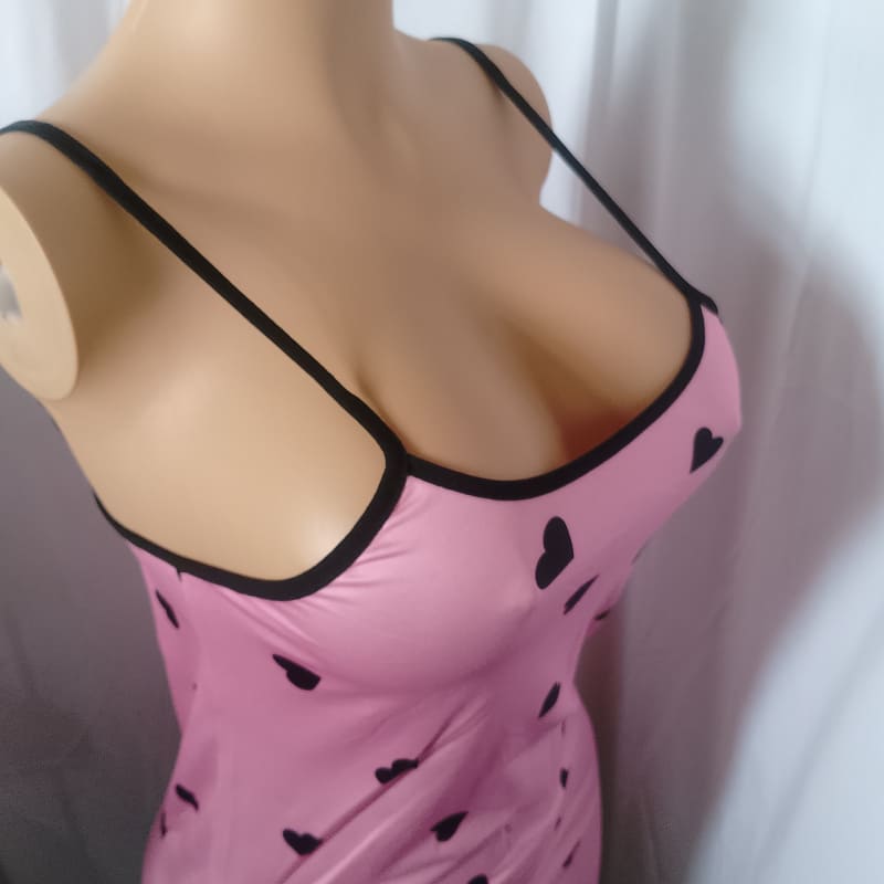 Camisón de Dormir Suave Rosa Estampado - Imagen 3