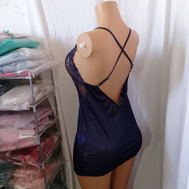 Camisón Sexy Satinado Más Tanga Hilo - Imagen 5