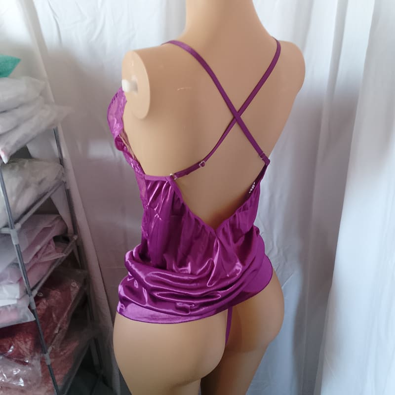 Camisón Sex Mas Tanga Hilo Satinado - Imagen 7