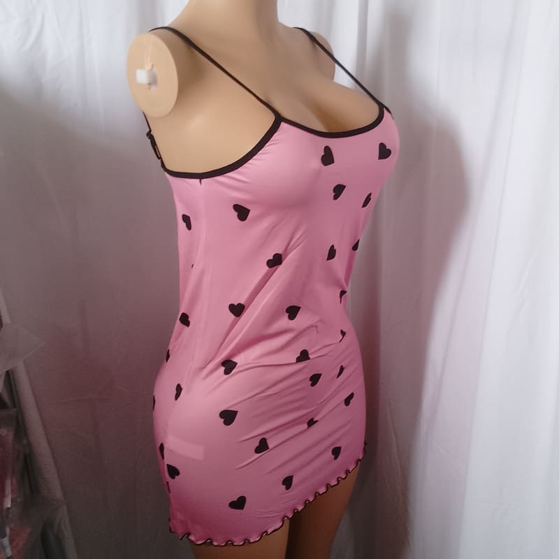 Camisón de Dormir Suave Rosa Estampado - Imagen 7