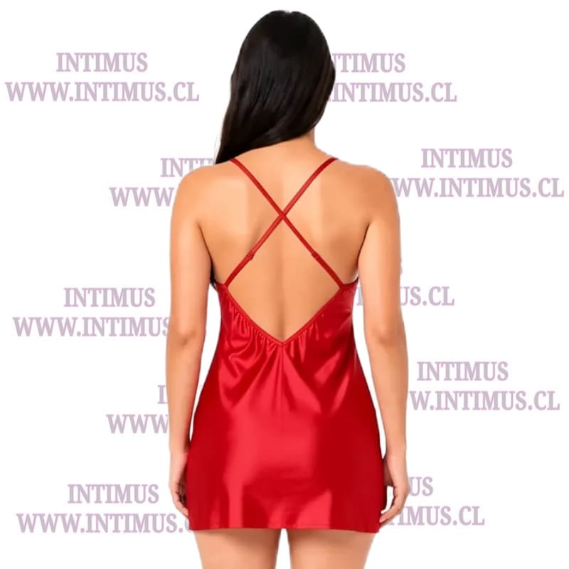 Camisón Sexy Satinado + Tanga Hilo - Imagen 2