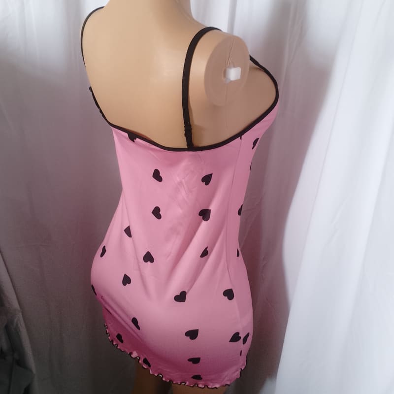 Camisón de Dormir Suave Rosa Estampado - Imagen 5