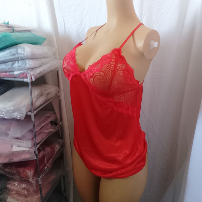 Camisón Sexy Satinado + Tanga Hilo - Imagen 3