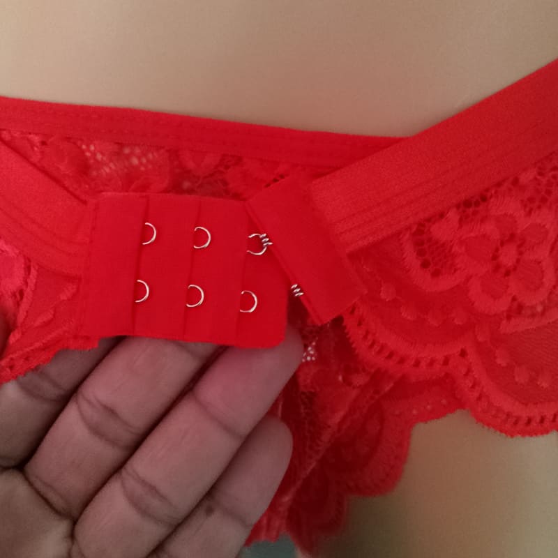 Conjunto de Lencería Sexy Rojo Ajustable - Imagen 11